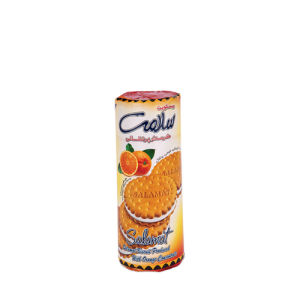 بیسکوئیت کرمدار پرتقالی لوله ای سلامت(400 گرمی)